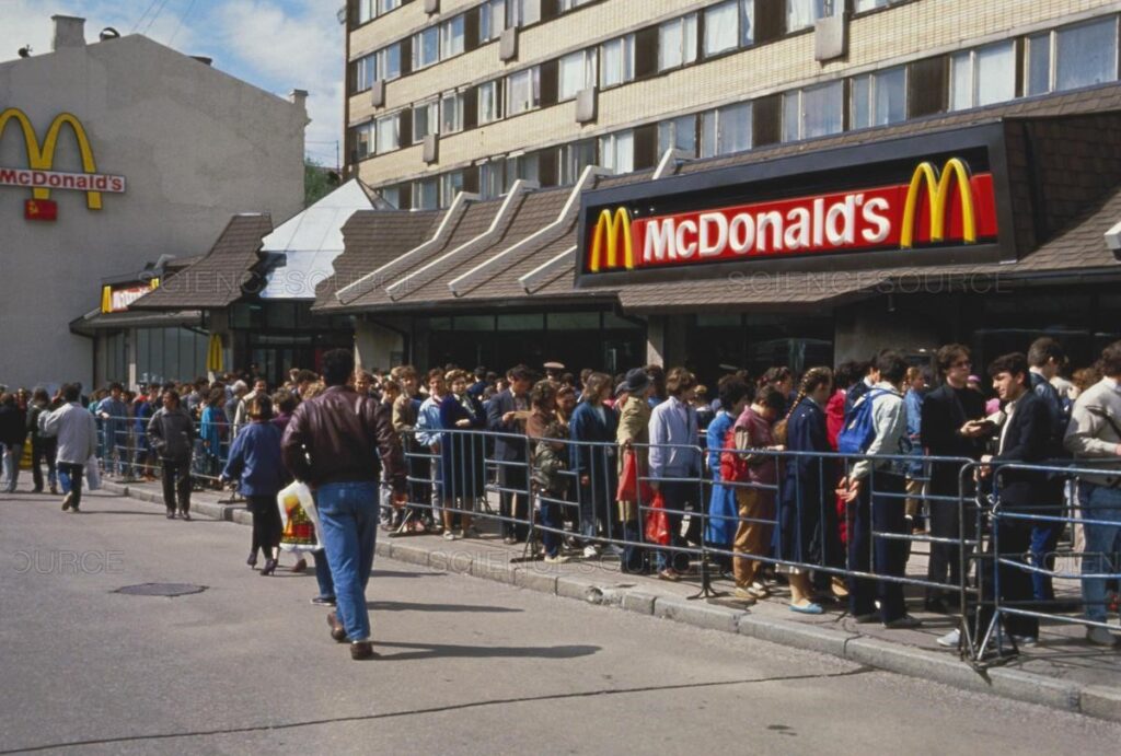 Science Source - Huge Line at Moscow McDonald's